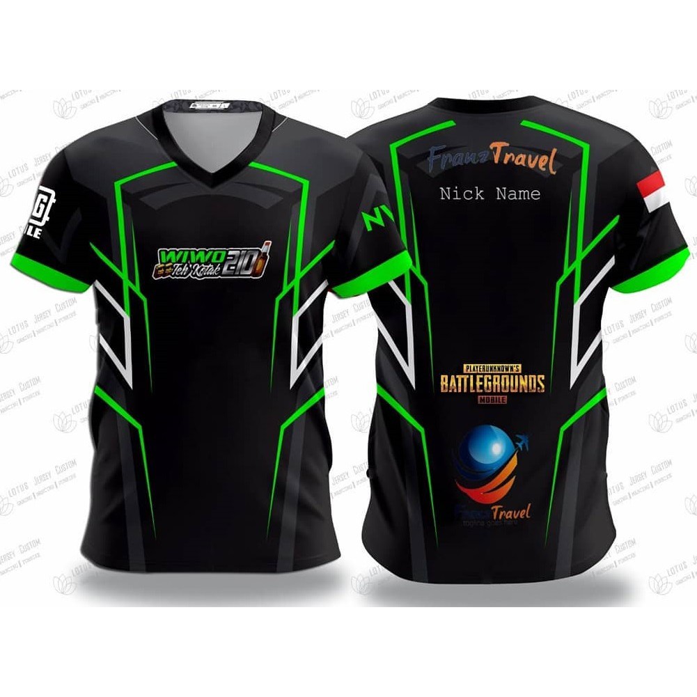 baju jersey  gaming  custom ff ml  evos rrq freefire pubg 