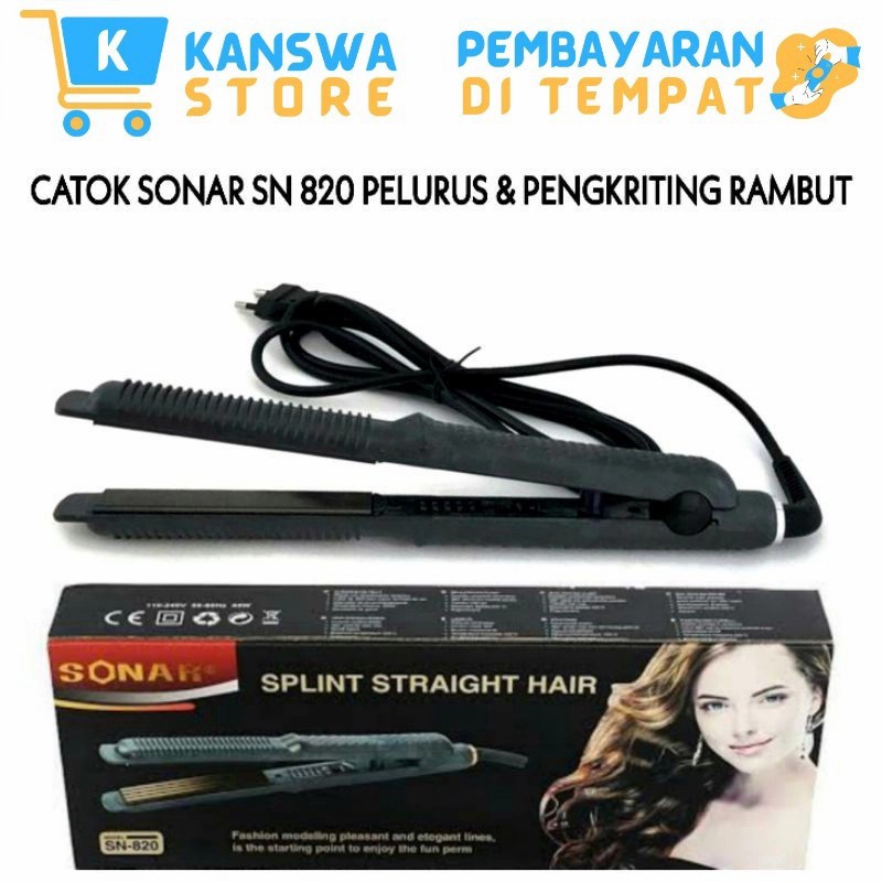 Catokan Sonar SN-820 CATOKAN 2 IN1 , LURUS DAN CURLY , ORIGINAL 100%