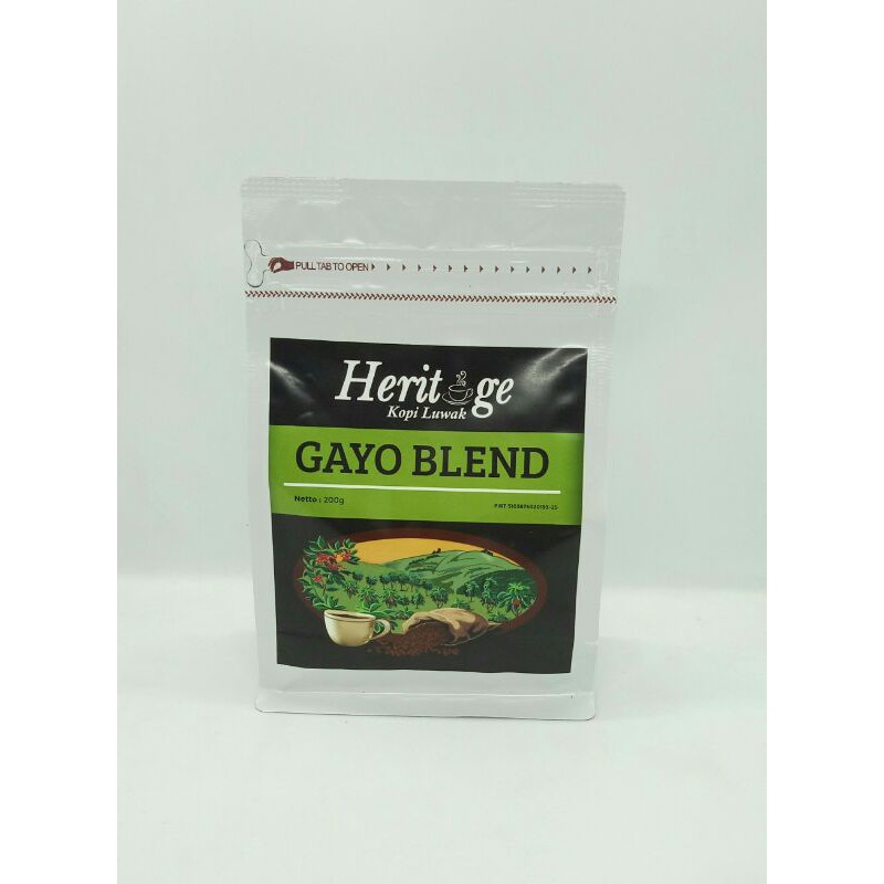 Kopi Gayo Blend 200 gr - Heritage Kopi Luwak -