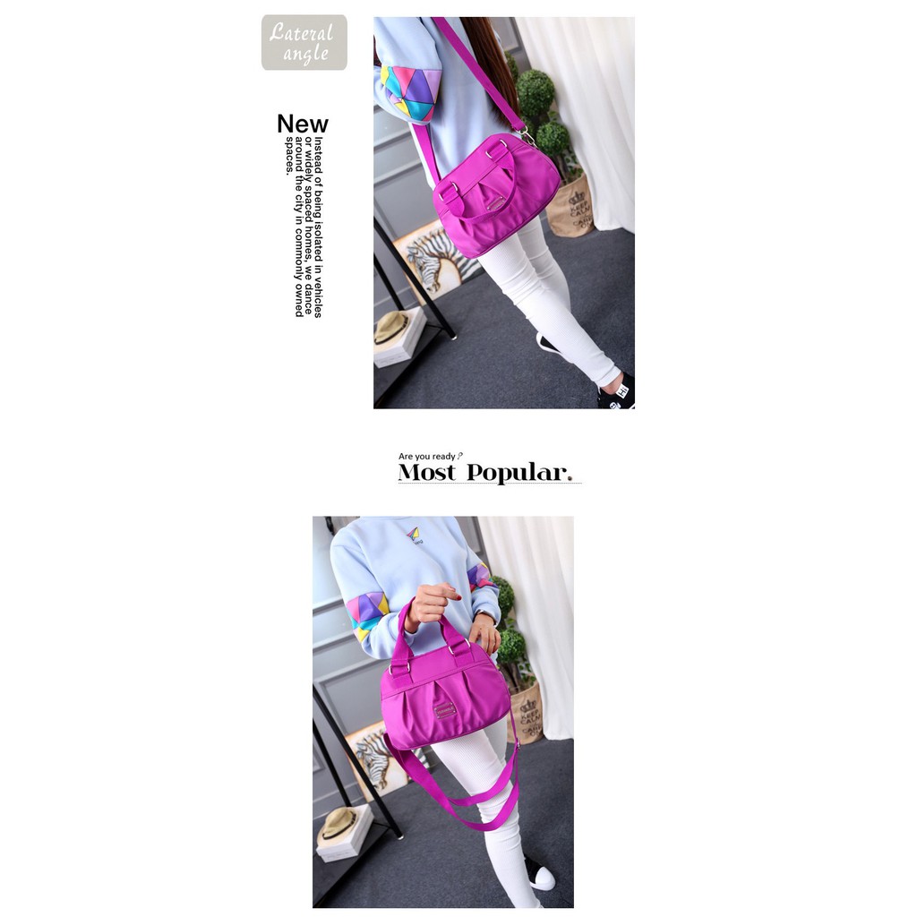 Tas nylon tas selempang wanita impor shouder bag waterproof import J25