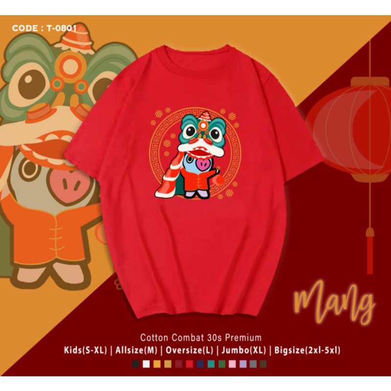 KAOS IMLEK BT21 MANG BARONGSAI/KAOS KATUN EDISI NATAL B T S