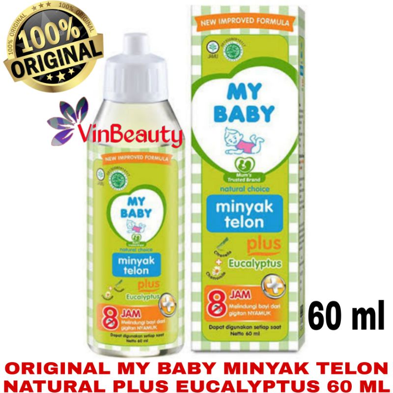 MY BABY MINYAK TELON NATURAL PLUS EUCALYPTUS 60 ML / MINYAK BAYI / MINYAK ANGIN