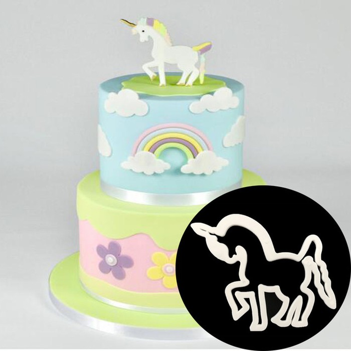 cetakan / cutter / stamp fondant kue puding kuda poni