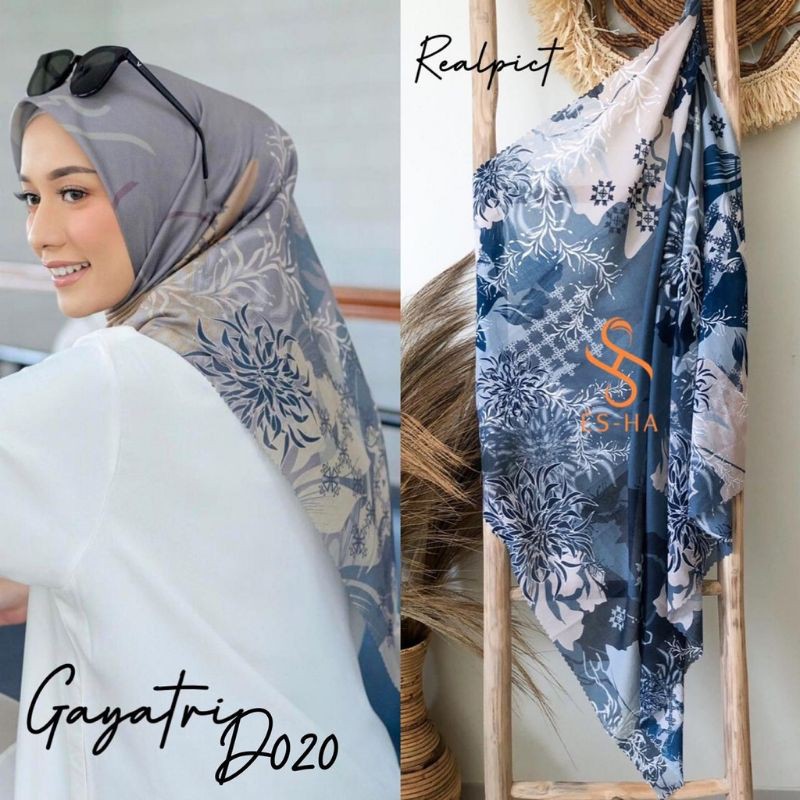 COD HIJAB DENAY KW MOTIF SEGIEMPAT TERBARU / VOAL PREMIUM LASERCUT / MOTIF BUNGA WARNA