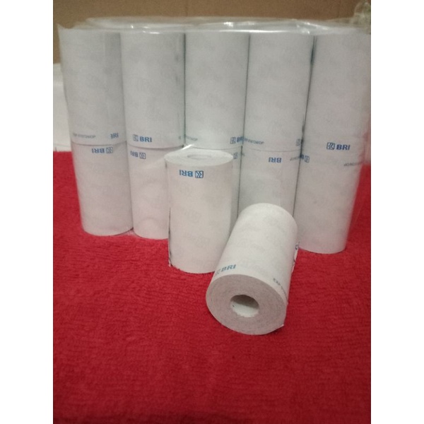 

kertas struk bankBRI logo atas bawah ukuran 57×32