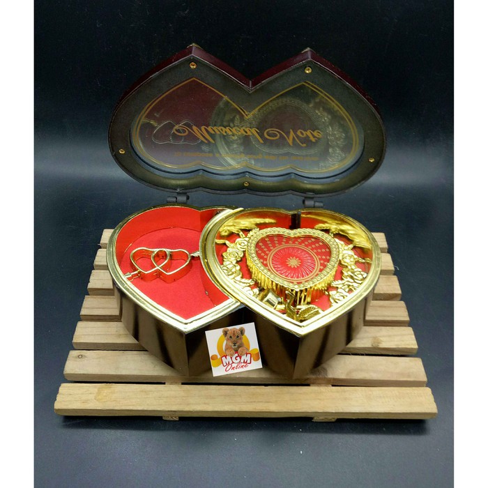Kotak perhiasan Love Twin B / Kotak musik / Jewelry Music Box 9088