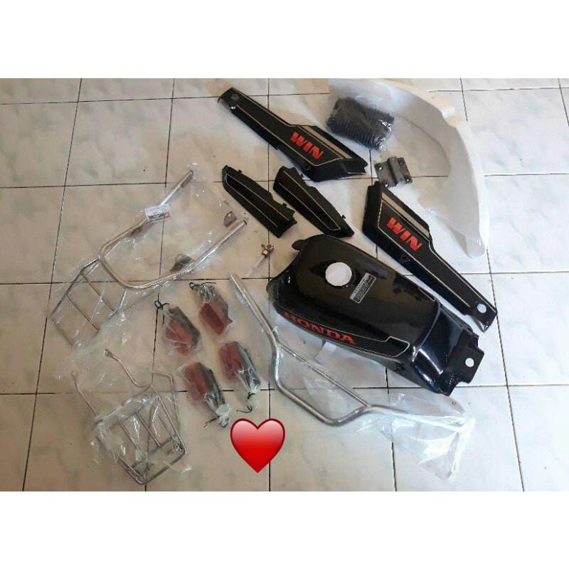 COVER BODY SET TANGKI DAN AKSESORIS HONDA WIN 100 BODI SET TANGKI WIN 100.