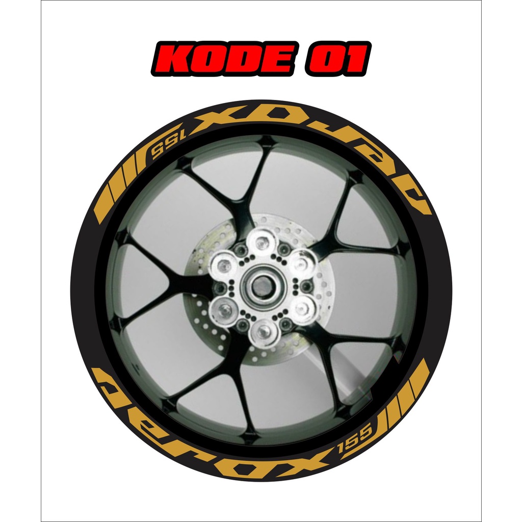Sticker cutting lis pelk aerox lis velg yamaha aerox all new 155 aerox KODE 01