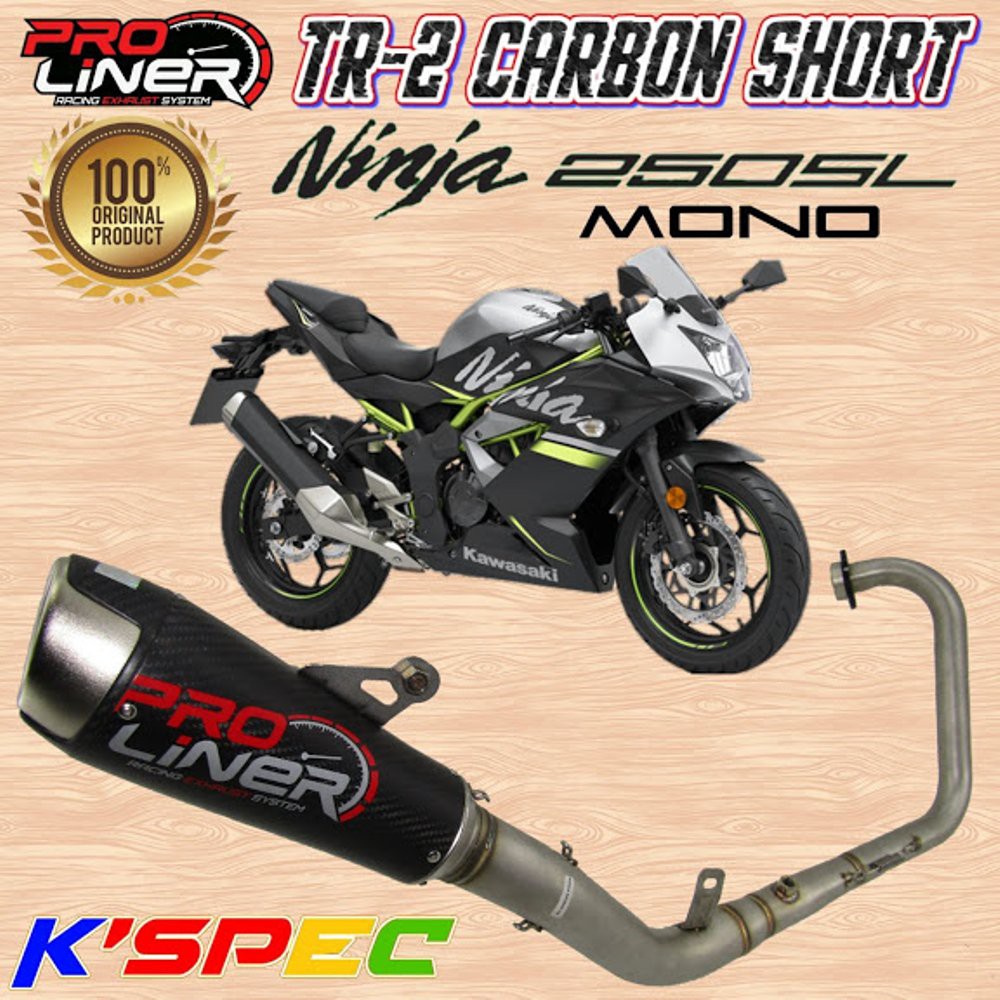 Knalpot ProLiner TR 2 Carbon Short NINJA 250 SL MONO Raci bac 87