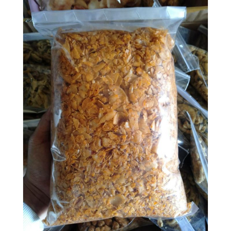 1Kg Remukan Cimoring/Cimol Kering remuk 1kg/cimoring utuh