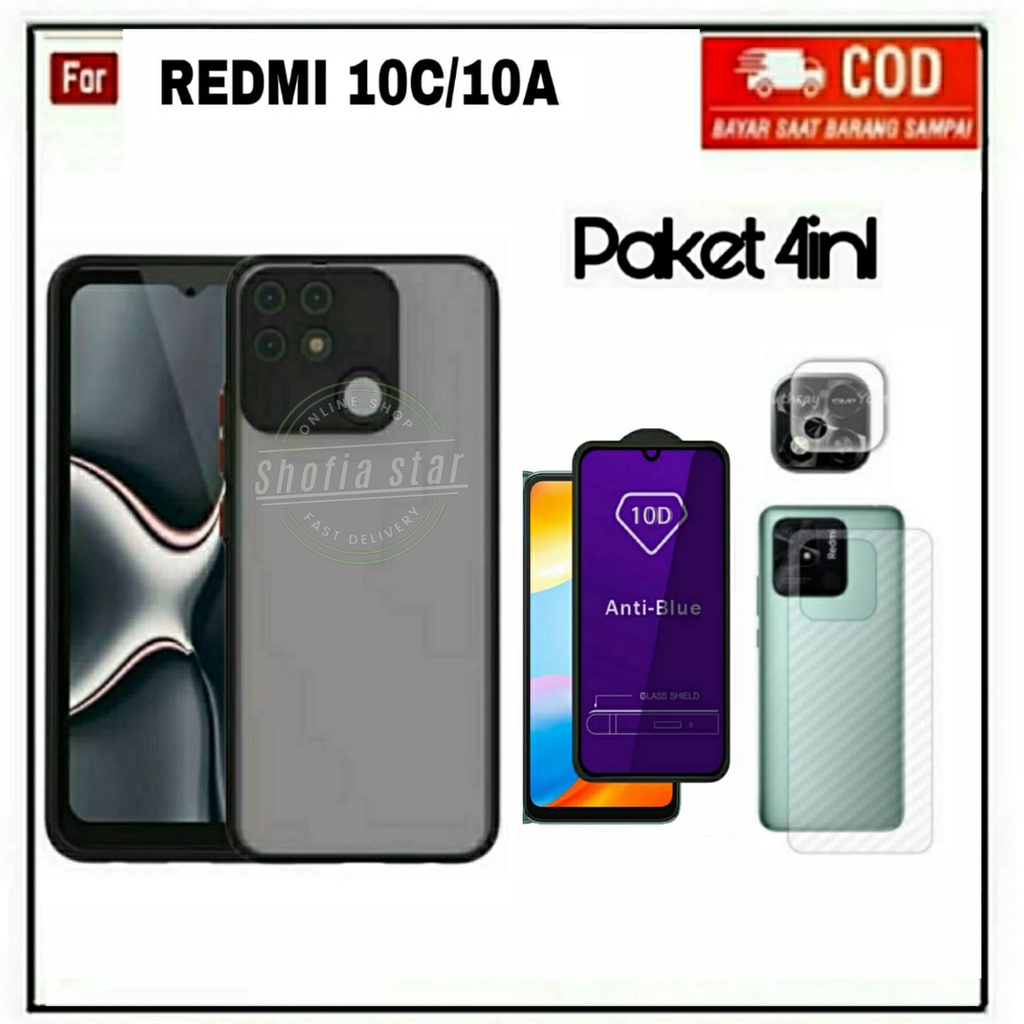 PROMO 4IN1 CASE ARMOR REDMI 10C 10A 9C SOFTCASE AERO PREMIUM PROTECT CASING