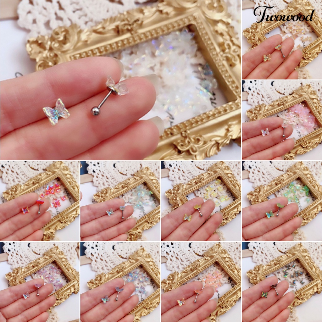 3pcs Anting Stud Bahan Resin Untuk Wanita