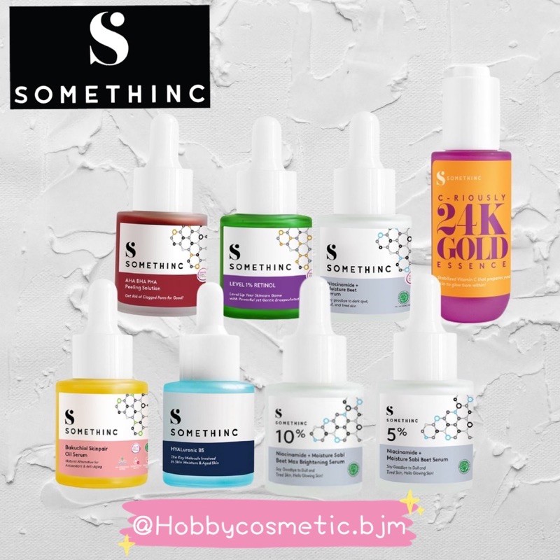 somethinc serum ORI BPOM 20ml niacinamide 5% 10% sabi retinol hyaluronic b5 bakuchiol aha bha pha 20