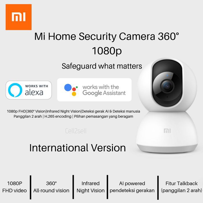 Xiaomi Mi Home Smart Camera 360 CCTV 1080P Garansi Resmi