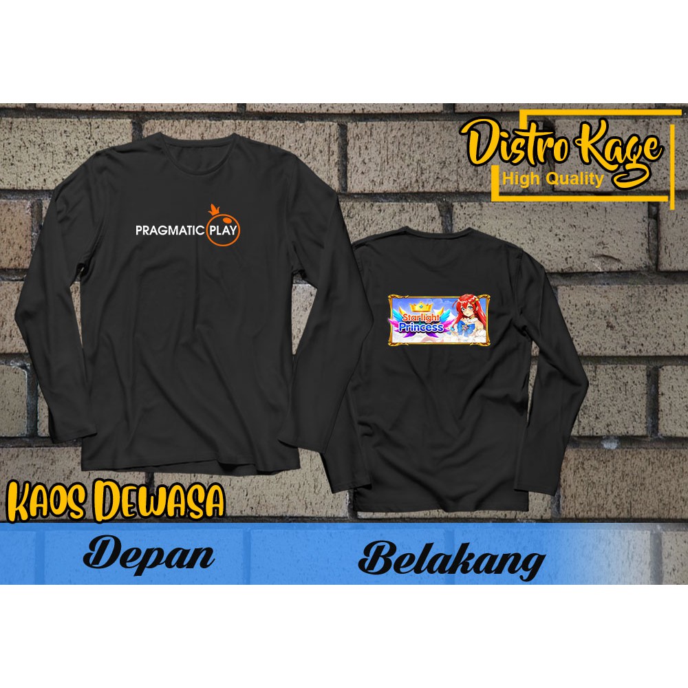 Baju Kaos Pria Db Game Slot Pragmatic Play starlight princess Lengan Panjang Ukuran Dewasa UnisexCot