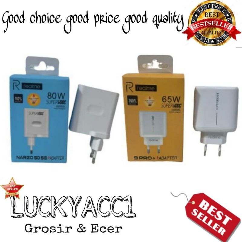 LC - Batok kepala cassan batok adapter realme 65W realme 80W super vooc batok kepala adaptor batok c