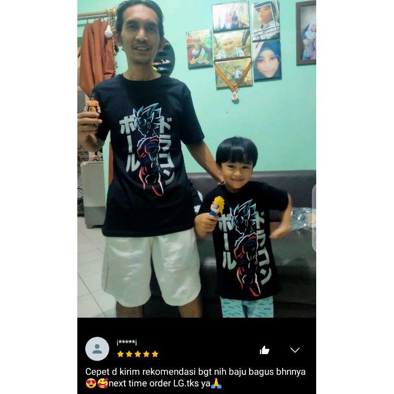 Kaos anak anime jepang kaos karakter Cotton Combad - Black Series