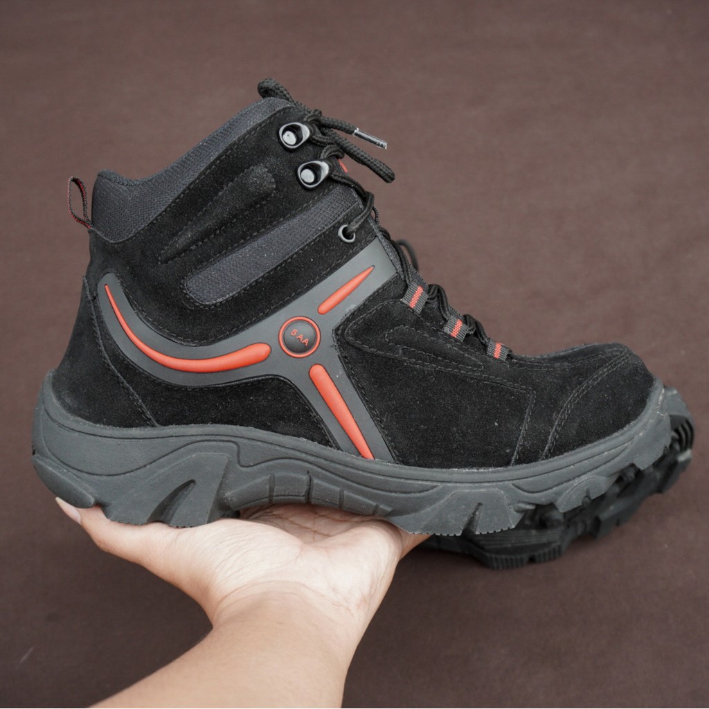 Sepatu Boots Pria Sepatu Ujung Besi Outdoor 5AA sepatu Kerens Hiking Bikers Boots -BISA COD