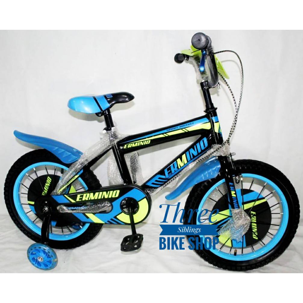SEPEDA ANAK LAKI LAKI ERMINIO 16 INCH WARNA BIRU