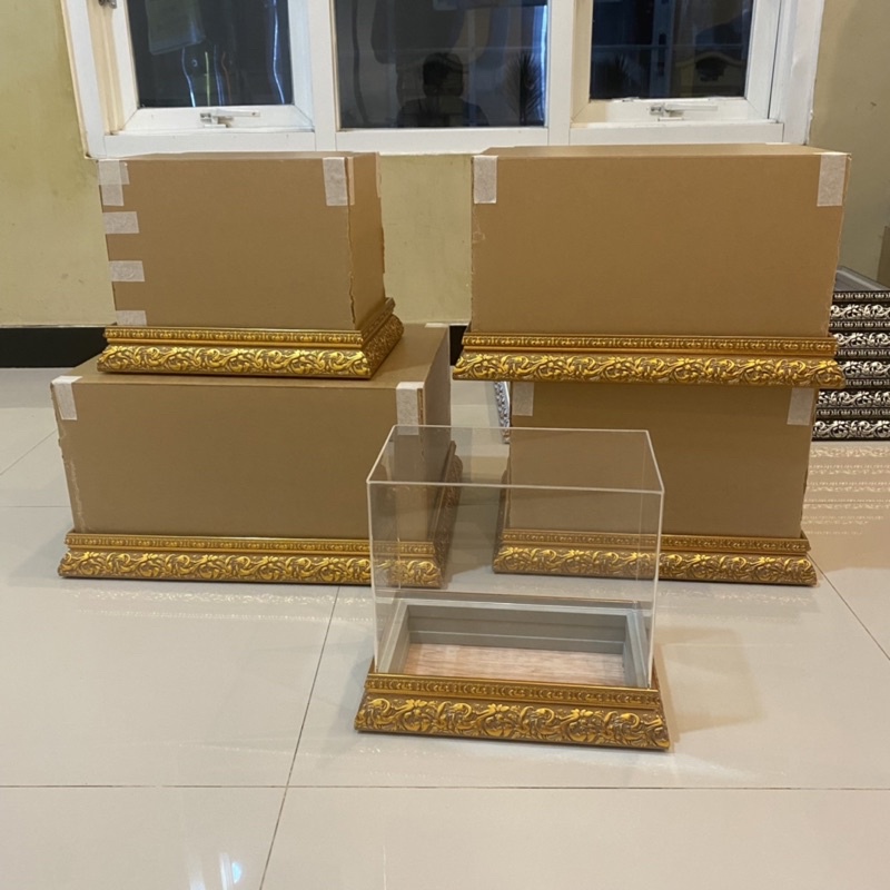 Hantaran Fiber 1set Isi 4pcs Plus Tutup Akrilik Hantaran Pernikahan 1set Isi 4pcs