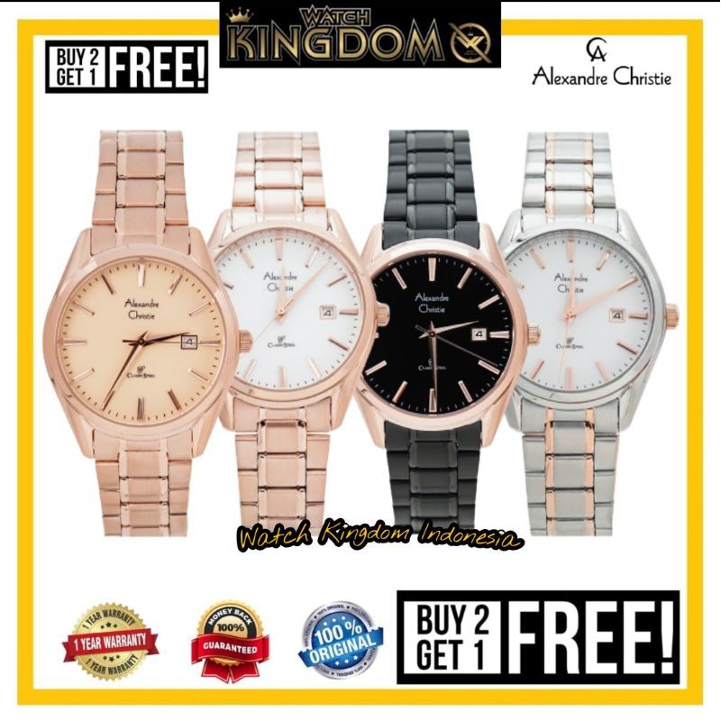 Termurah Jamtangan wanita Alexandre christie ac8554 / 8554 / ac 8554 Original garansi resmi 1thn