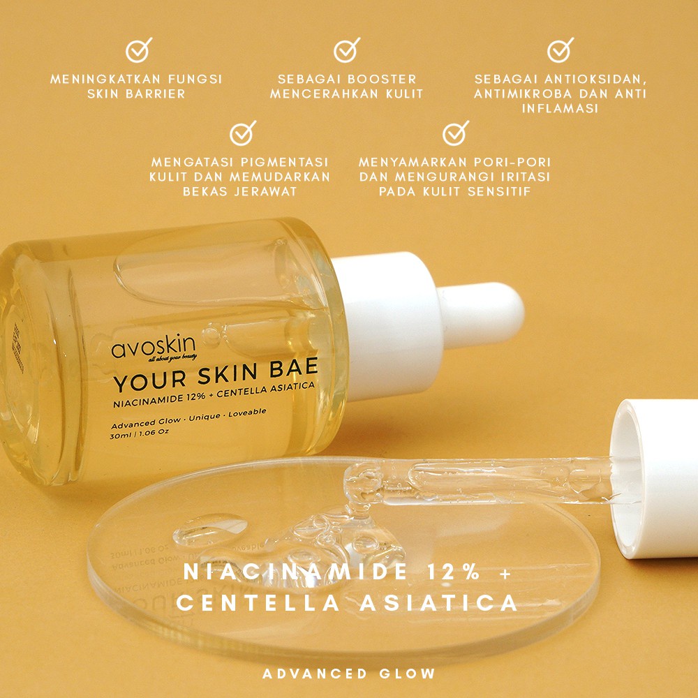 AVOSKIN Your Skin Bae Niacinamide 12% + Centella Asiatica 30ml