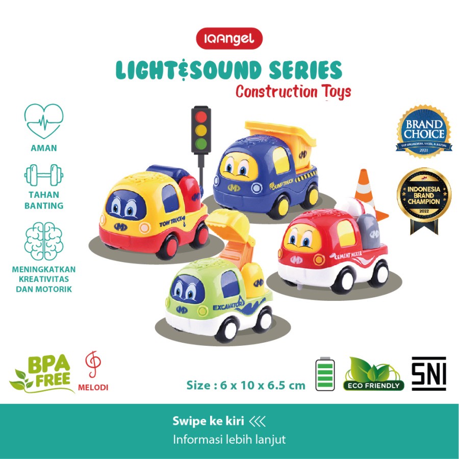 IQ ANGEL TRANSPORTATION TRUCK TOYS / MAINAN BAYI EDUKATIF