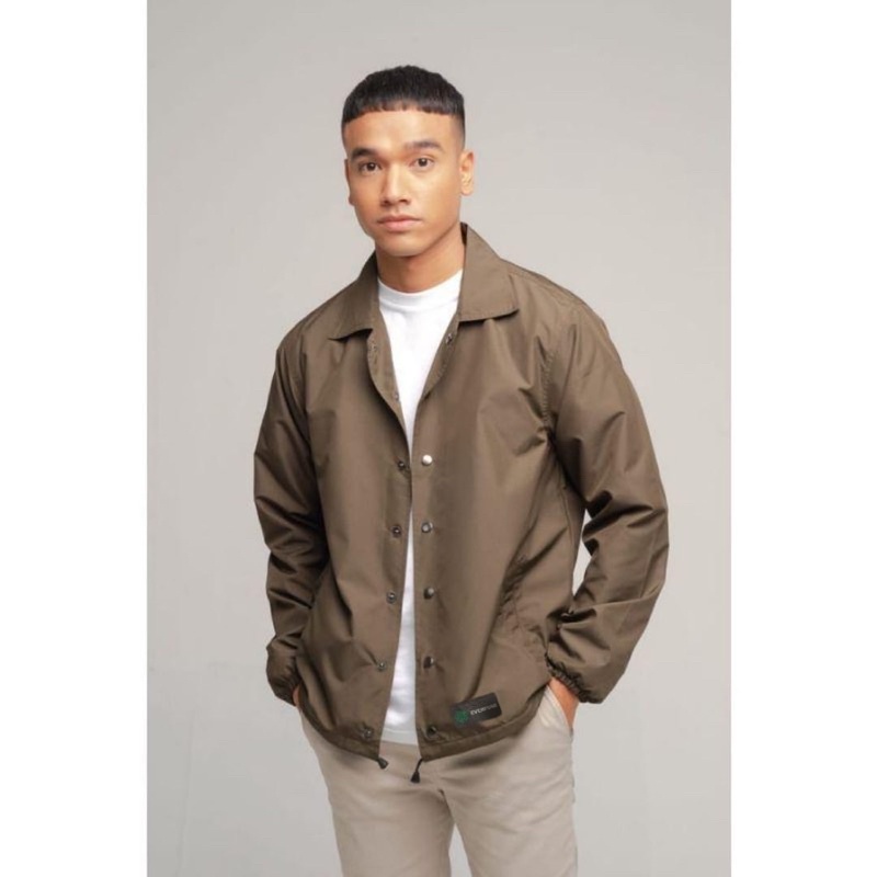 jaket coach polos everfuse windbreaker hitam S M L XL XXL (FREE GANTUNGAN KUNCI STIKER)-Coklat