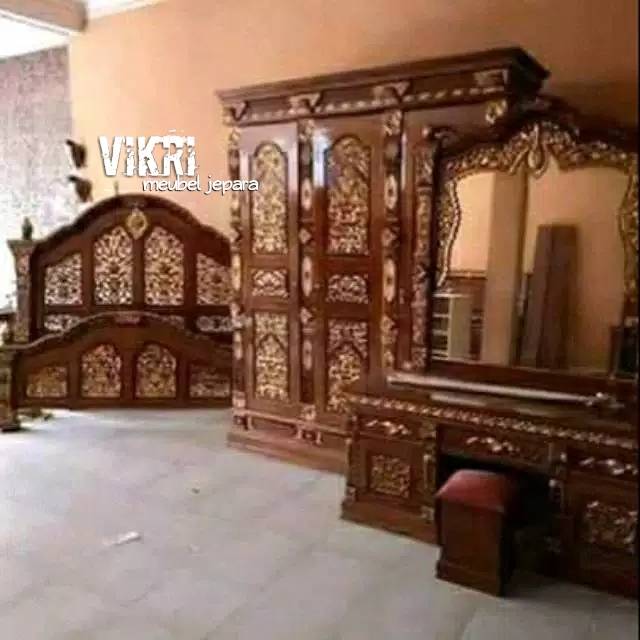 set kamar tidur gebyok,mebel jepara,furniture