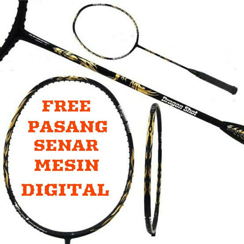 Raket Badminton / Bulutangkis TOALSON DRAGON SHOT BLACK GOLD ORIGINAL