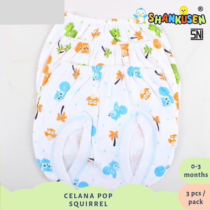 Promo !! CELANA POP SHANKUSEN ISI 6PCS  - CELANA POP NEW BORN - CELANA SHANKUSEN BERKUALITAS BAHAN HALUS