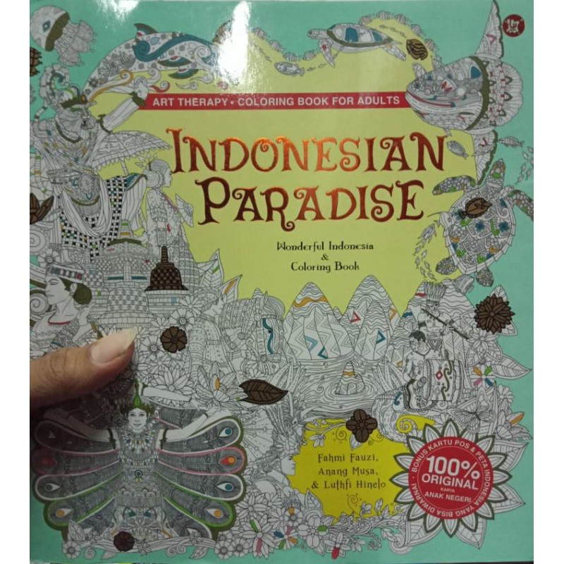 Download Indonesian Paradise Art Therapy Coloring Book For Adults Original 100 Shopee Indonesia