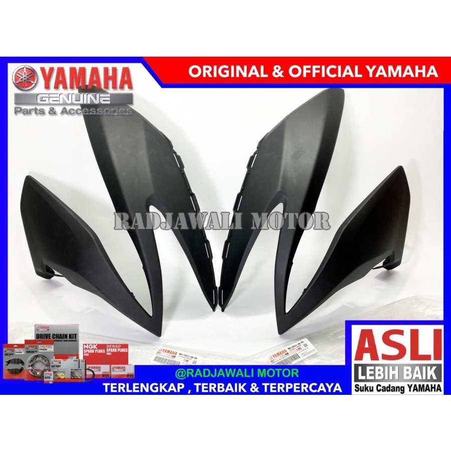 BODY COWLING SET KIRI KANAN AEROX 155 HITAM DOFF ASLI YAMAHA