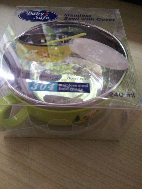 MANGKOK MAKAN STAINLESS BOWL BABY SAFE 240ML SS001 MANGKOK MAKAN STAINLESS BOWL BABY SAFE 240ML SS001