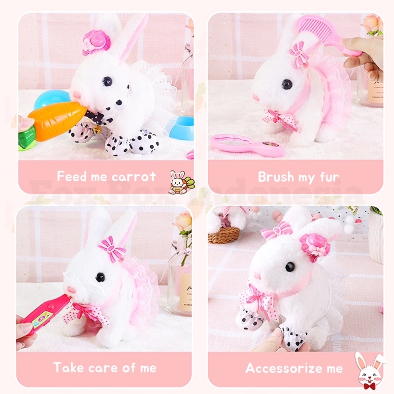 My Pet Bunny - Boneka Kelinci Bisa Gerak Bisa Jalan Boneka Kelinci Peliharaan - Fox Box Indonesia