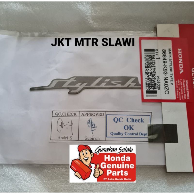 86649-K93-NA0ZB striping stiker scoopy new esp 2017-2020 asli honda