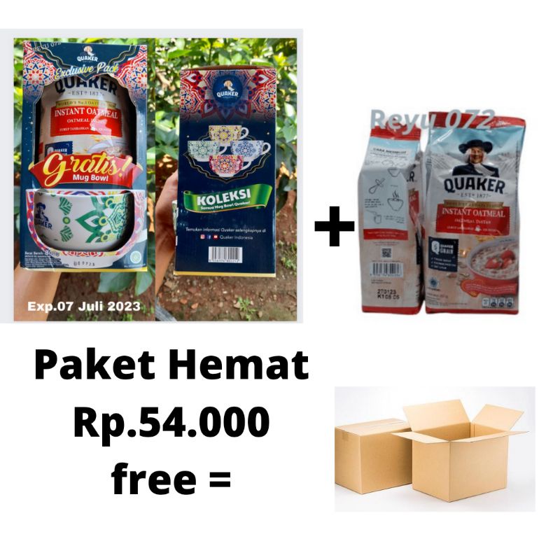 

QUAKER OATMEAL INSTAN 1KG FREE MUG BALL,QUAKER INSTAN,QUAKER OATMEAL