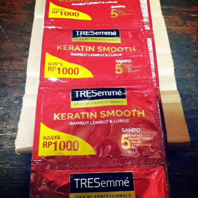 Tresemme shampoo keratin smooth sachet