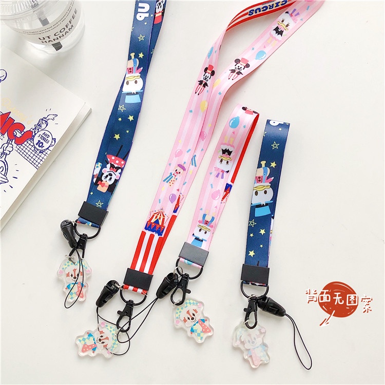 Liontin lanyard kartun ponsel leher menggantung menggantung tali panjang tali sepatu anti-lost line