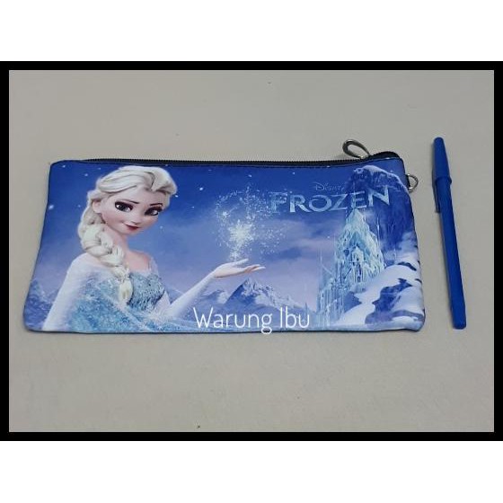 

Ready Stock Pencil Case Pouch Kosmetik Dompet Mini Tempat Pensil Motif Elsa Frozen