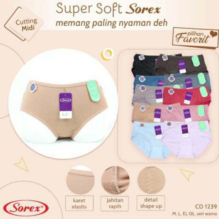 CD SOREX MURAH CELANA DALAM WANITA DEWASA SUPER SOFT 1239