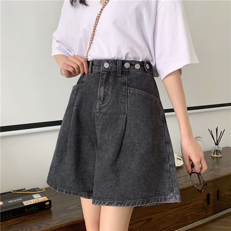 Salju hitam/Puith/Biru Women New Arrival 2023 Celana Hot Pants High Waist Jeans Wanita Celana Pendek Jeans Wanita Korea Hot Pants