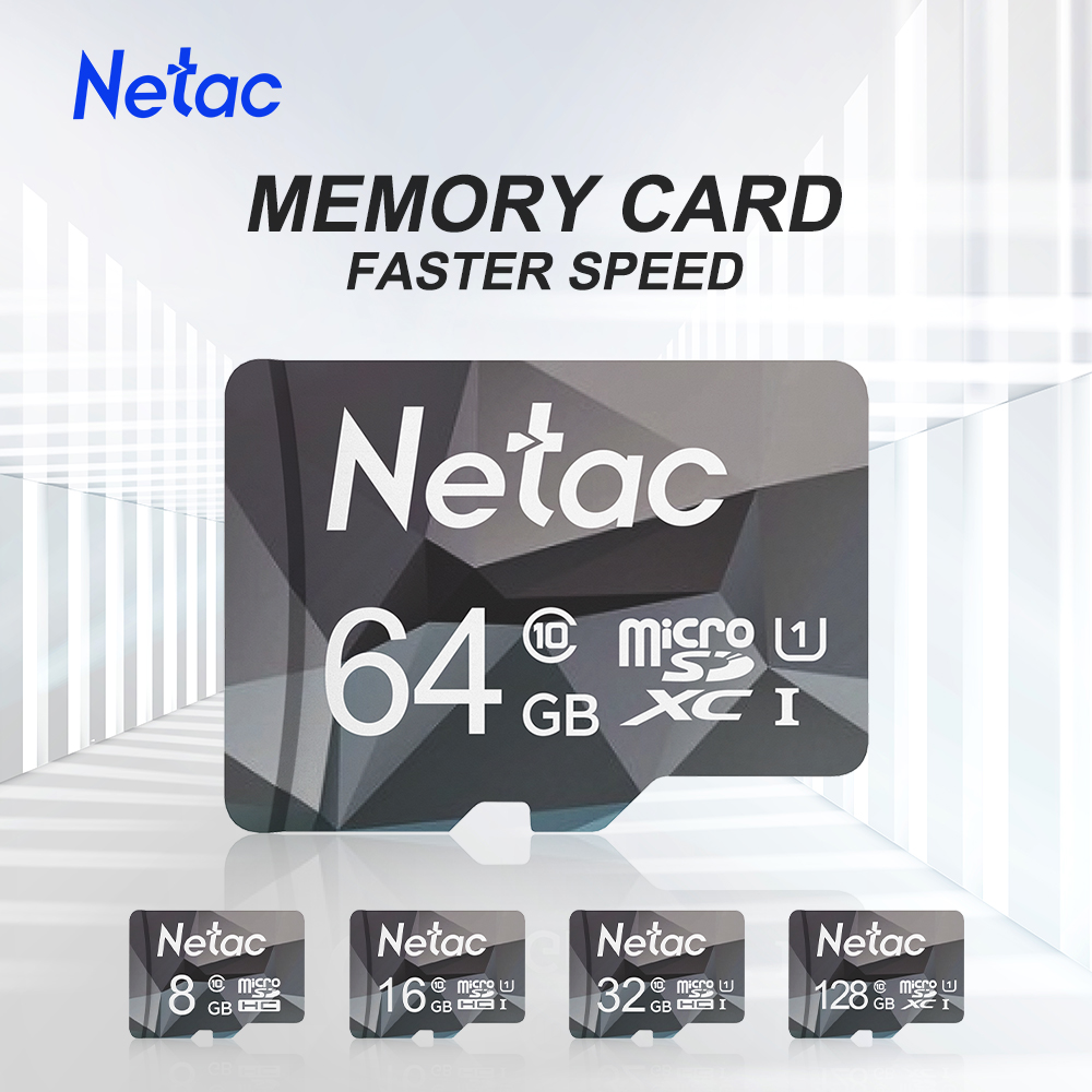 Netac Memory Card Micro SD 128GB 100MB/S 64GB TF Flash Card Class10 U1 Memory Card