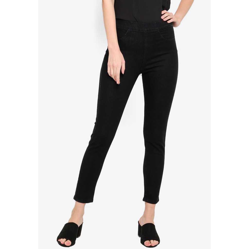 Dazina Celana Jegging Knits Jeans Hitam Wanita Leging