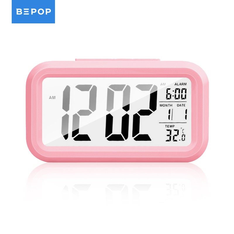 Bepop Jam Weker Alarm Clock LCD Jam Meja Digital