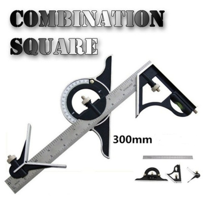

Hari Ini Combination Square Stainless Steel Angel Ruler Multifunction Hemat