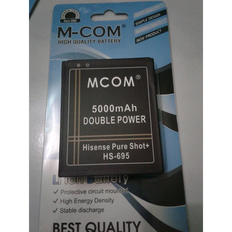 Battery Batre Baterai Double Power Mcom Hisense Pureshot Plus L695 HS-L695 HS-695