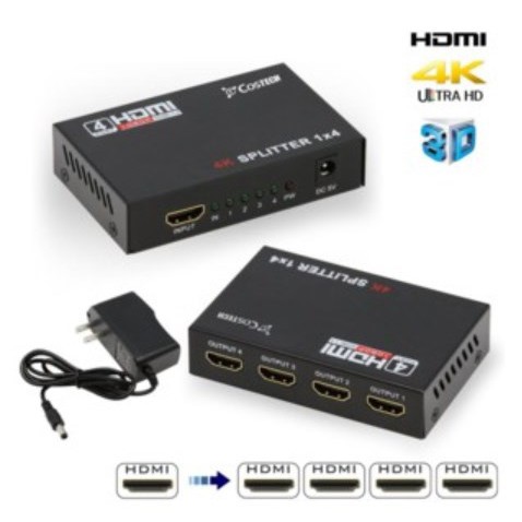 HDMI Splitter Switch  4 Port 2 port Hub Full Video 1X4 1x2 HD Spliter Split 1 In 4 Out Repeater Amplifier V1.4 3D 1080P Monitor