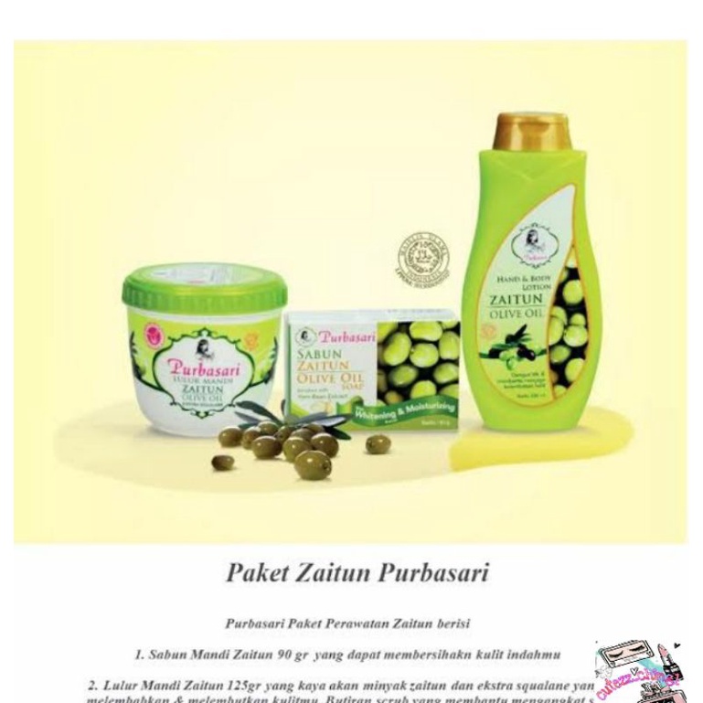 ☃Cutezz_Ching1☃Purbasari Paket Zaitun Series - Paket Perawatan Tubuh