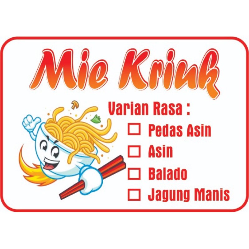 

JAJANAN KRIUK (MIE KRIUK)